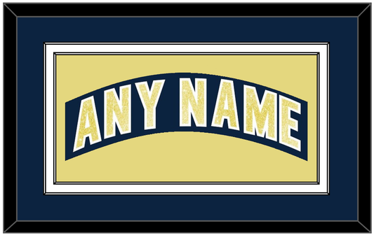 Notre Dame Hockey Nameplate - Road Blue - Signature Tier 2