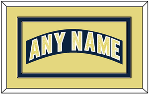 Notre Dame Hockey Nameplate - Road Blue - Double Mat 3