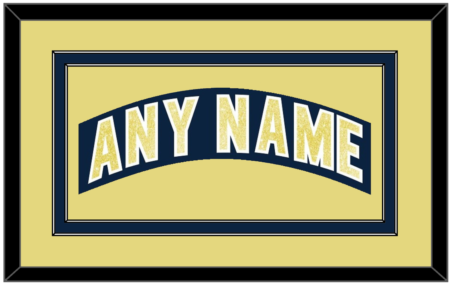 Notre Dame Hockey Nameplate - Road Blue - Signature Tier 3