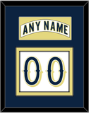 Notre Dame Hockey Nameplate & Number (Back) - Home White - Double Mat 2