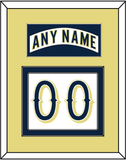 Notre Dame Hockey Nameplate & Number (Back) - Home White - Double Mat 3