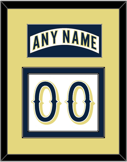 Notre Dame Hockey Nameplate & Number (Back) - Home White - Signature Tier 3