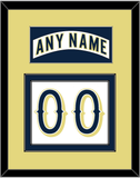 Notre Dame Hockey Nameplate & Number (Back) - Home White - Double Mat 3