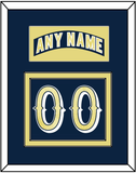 Notre Dame Hockey Nameplate & Number (Back) - Road Blue - Double Mat 2