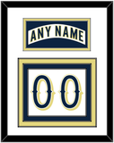 Notre Dame Hockey Nameplate & Number (Back) - Home White - Triple Mat 1