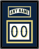 Notre Dame Hockey Nameplate & Number (Back) - Home White - Triple Mat 3