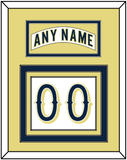 Notre Dame Hockey Nameplate & Number (Back) - Home White - Triple Mat 4