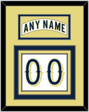 Notre Dame Hockey Nameplate & Number (Back) - Home White - Triple Mat 4