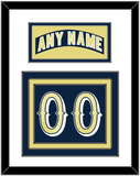 Notre Dame Hockey Nameplate & Number (Back) - Road Blue - Triple Mat 1