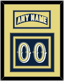 Notre Dame Hockey Nameplate & Number (Back) - Road Blue - Triple Mat 3