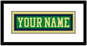 Notre Dame Hockey Nameplate - Alternate Green (2015) - Double Mat 1