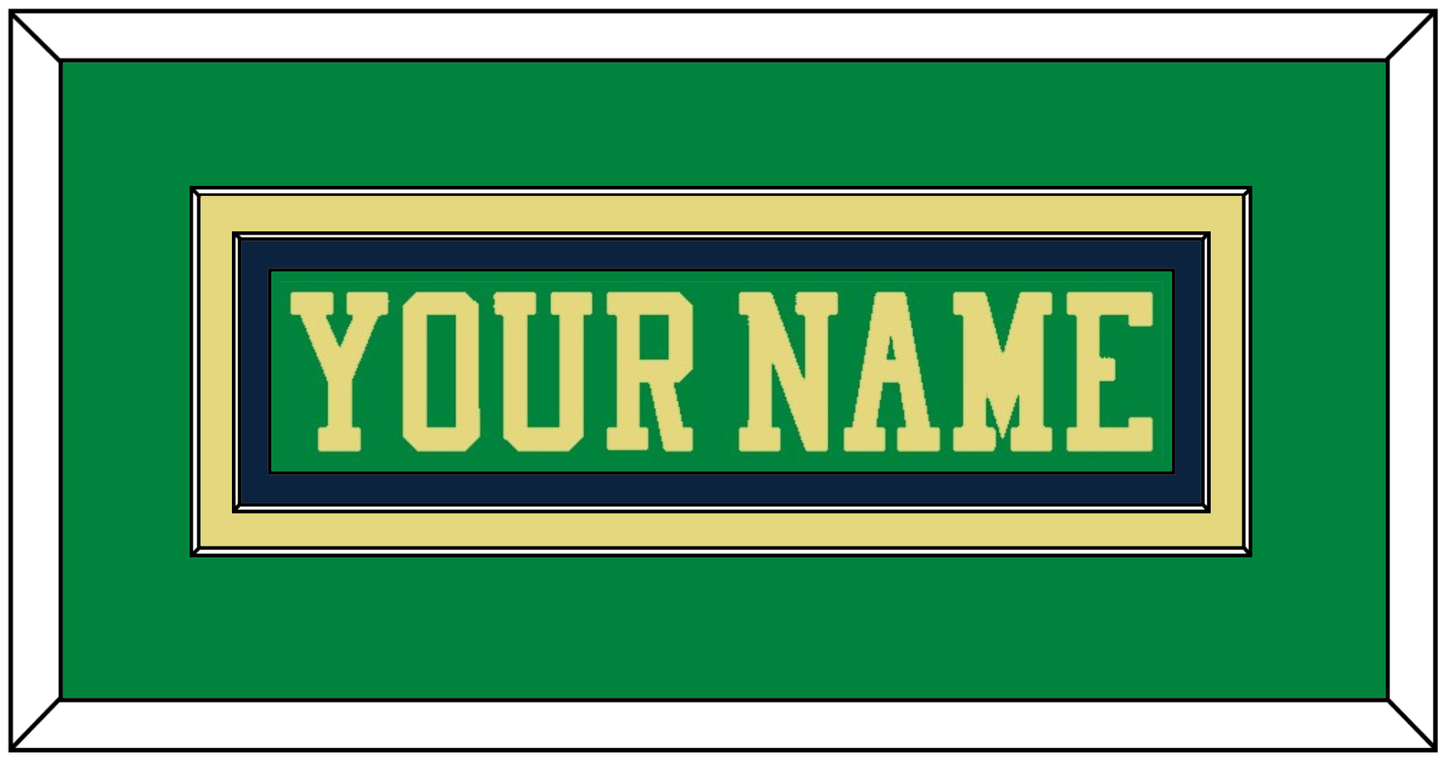 Notre Dame Hockey Nameplate - Alternate Green (2015) - Signature Tier 2