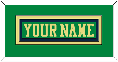 Notre Dame Hockey Nameplate - Alternate Green (2015) - Signature Tier 2