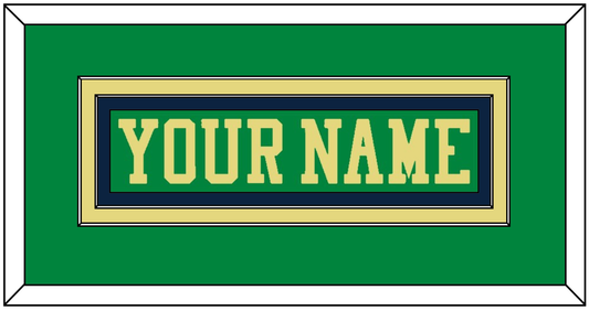 Notre Dame Hockey Nameplate - Alternate Green (2015) - Signature Tier 2