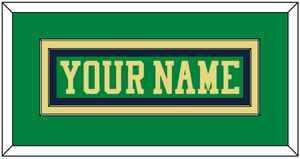 Notre Dame Hockey Nameplate - Alternate Green (2015) - Double Mat 2