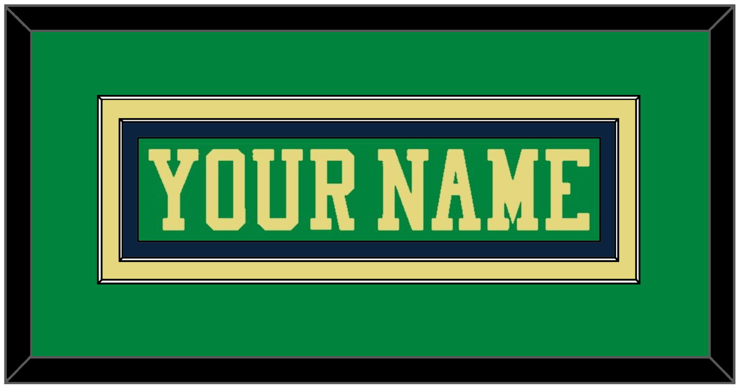 Notre Dame Hockey Nameplate - Alternate Green (2015) - Signature Tier 2