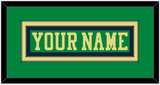 Notre Dame Hockey Nameplate - Alternate Green (2015) - Double Mat 2