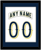 Notre Dame Hockey Nameplate & Number (Back) Combined - Home White - Single Mat 1