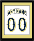 Notre Dame Hockey Nameplate & Number (Back) Combined - Home White - Single Mat 2