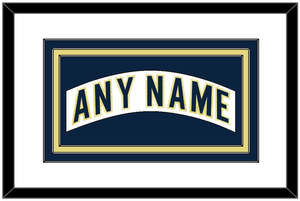 Notre Dame Hockey Nameplate - Home White - Triple Mat 1