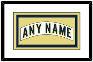 Notre Dame Hockey Nameplate - Home White - Triple Mat 2