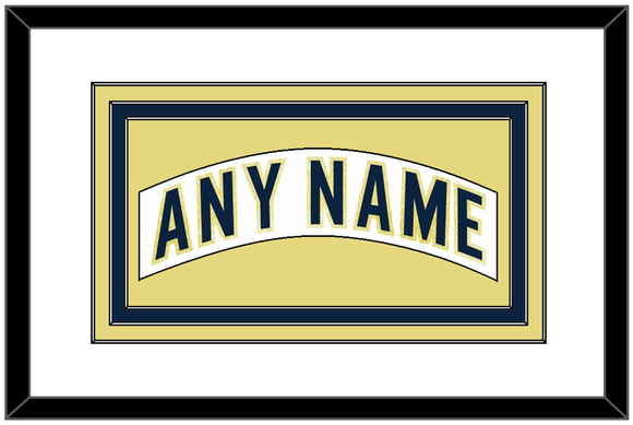 Notre Dame Hockey Nameplate - Home White - Triple Mat 2