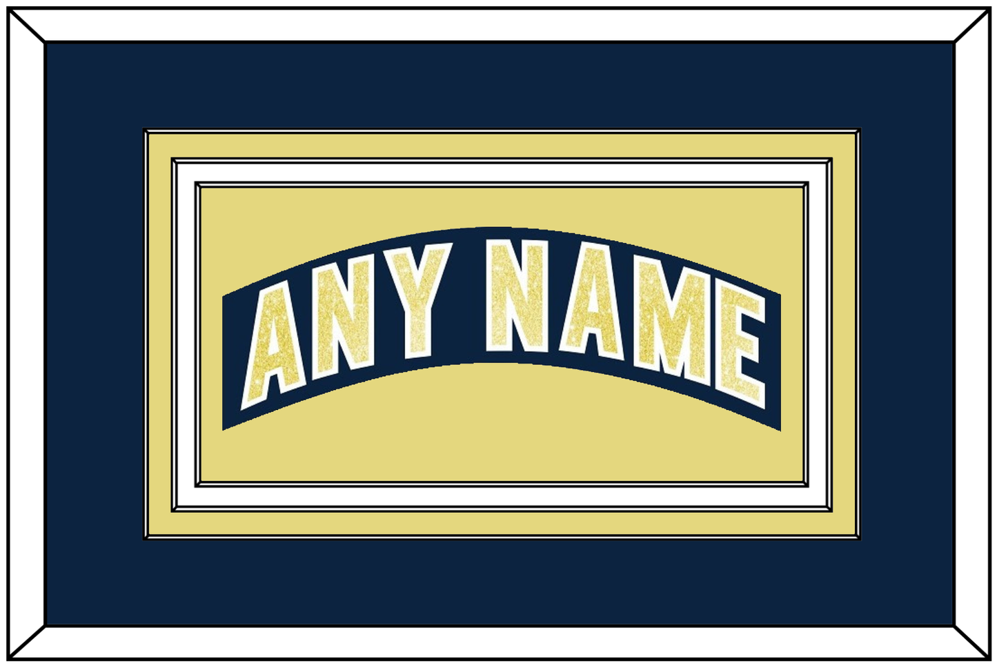 Notre Dame Hockey Nameplate - Road Blue - Premier Tier 2
