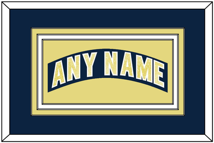 Notre Dame Hockey Nameplate - Road Blue - Premier Tier 2