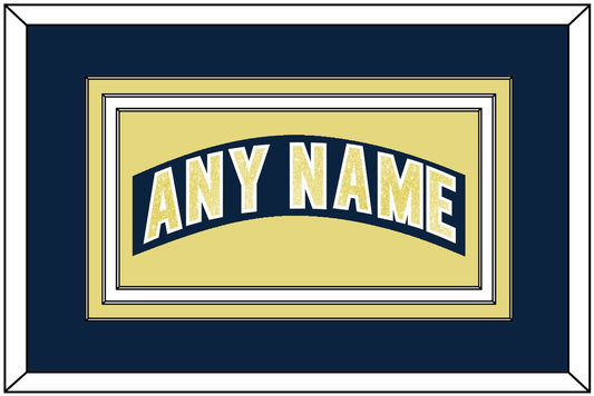 Notre Dame Hockey Nameplate - Road Blue - Premier Tier 2