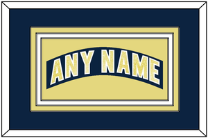 Notre Dame Hockey Nameplate - Road Blue - Triple Mat 2