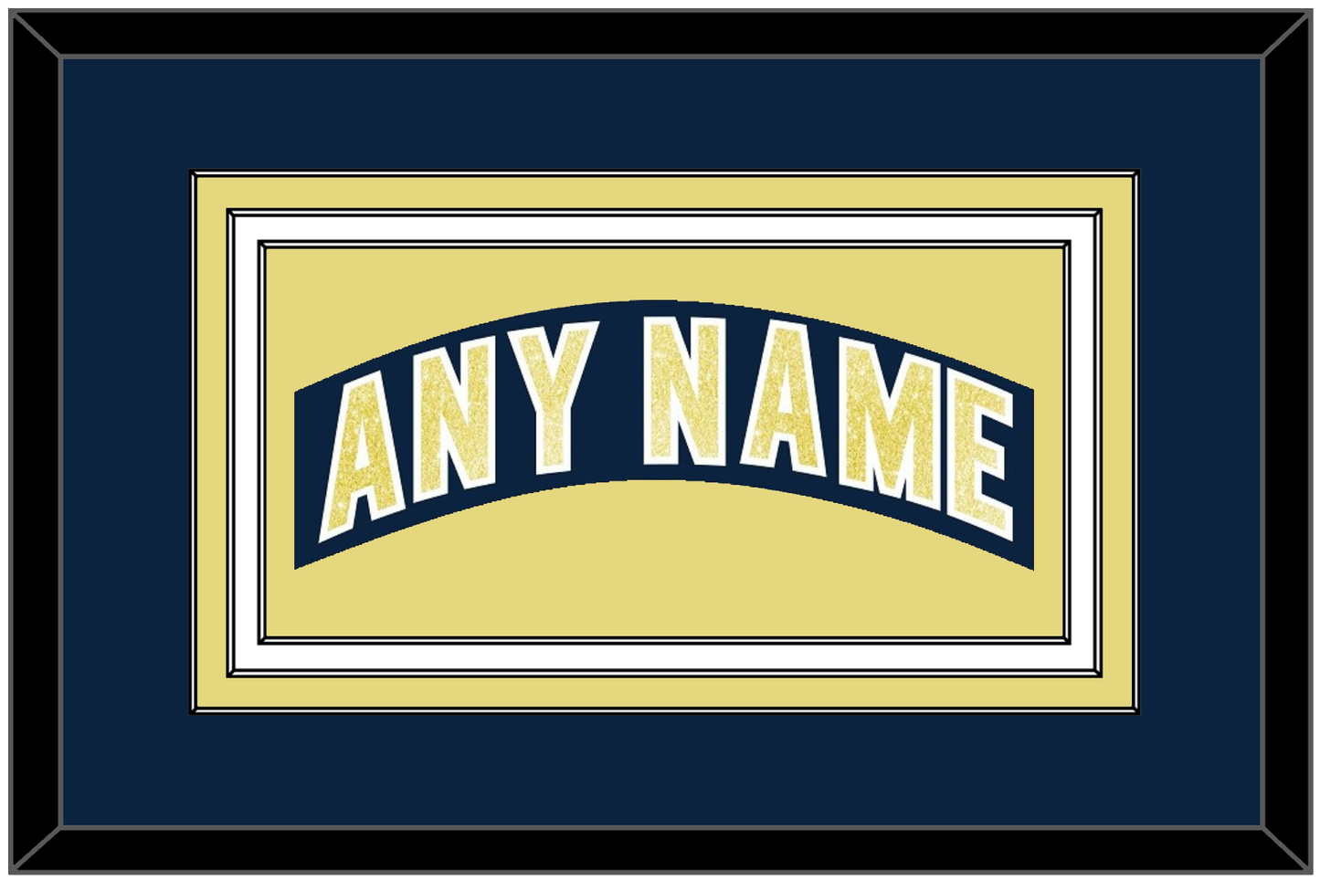 Notre Dame Hockey Nameplate - Road Blue - Premier Tier 2