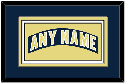 Notre Dame Hockey Nameplate - Road Blue - Premier Tier 2