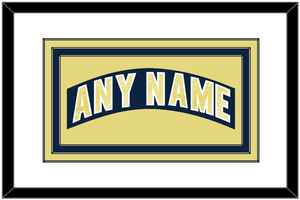 Notre Dame Hockey Nameplate - Road Blue - Triple Mat 1