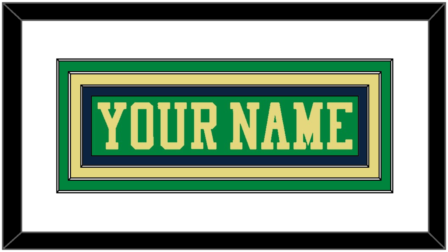Notre Dame Hockey Nameplate - Alternate Green (2015) - Premier Tier 1
