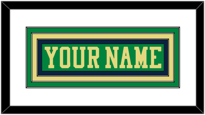 Notre Dame Hockey Nameplate - Alternate Green (2015) - Premier Tier 1