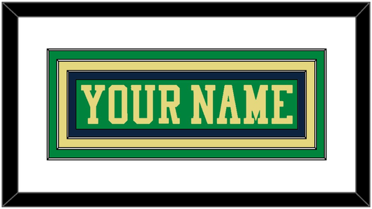Notre Dame Hockey Nameplate - Alternate Green (2015) - Premier Tier 1