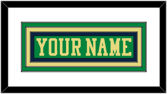 Notre Dame Hockey Nameplate - Alternate Green (2015) - Triple Mat 1