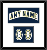 Notre Dame Hockey Nameplate & Number (Shoulder) - Home White - Single Mat 1