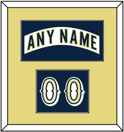 Notre Dame Hockey Nameplate & Number (Shoulder) - Home White - Essential Tier 2