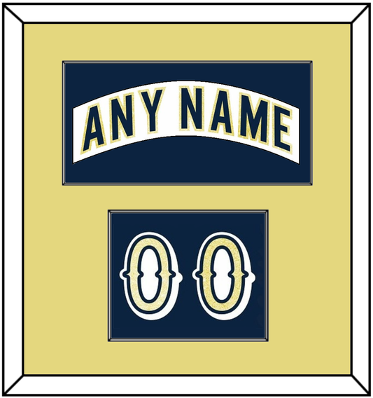 Notre Dame Hockey Nameplate & Number (Shoulder) - Home White - Essential Tier 2