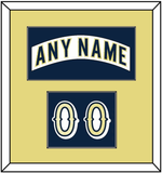 Notre Dame Hockey Nameplate & Number (Shoulder) - Home White - Single Mat 2