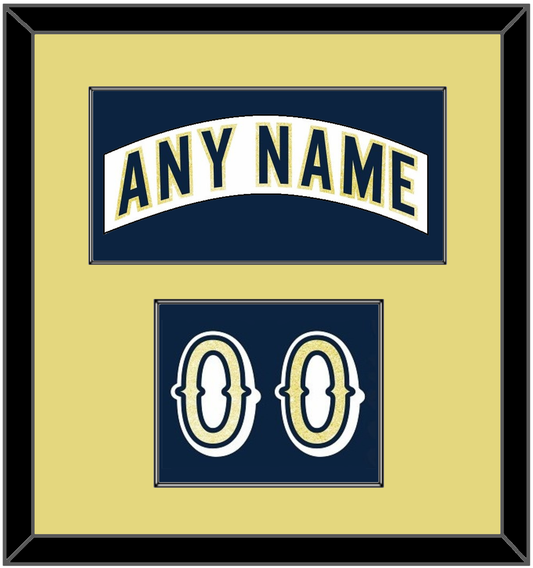 Notre Dame Hockey Nameplate & Number (Shoulder) - Home White - Essential Tier 2