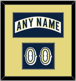 Notre Dame Hockey Nameplate & Number (Shoulder) - Home White - Single Mat 2