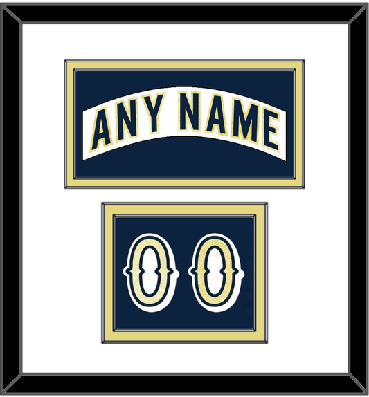 Notre Dame Hockey Nameplate & Number (Shoulder) - Home White - Signature Tier 1