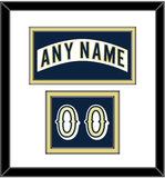 Notre Dame Hockey Nameplate & Number (Shoulder) - Home White - Double Mat 1