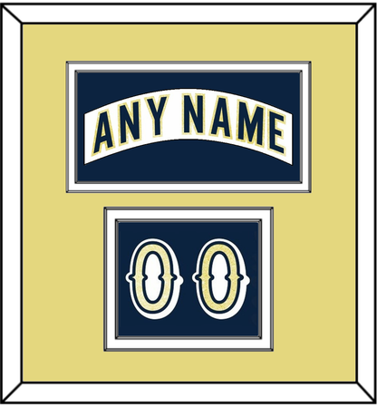Notre Dame Hockey Nameplate & Number (Shoulder) - Home White - Signature Tier 3