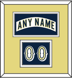 Notre Dame Hockey Nameplate & Number (Shoulder) - Home White - Double Mat 3