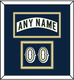 Notre Dame Hockey Nameplate & Number (Shoulder) - Home White - Double Mat 2