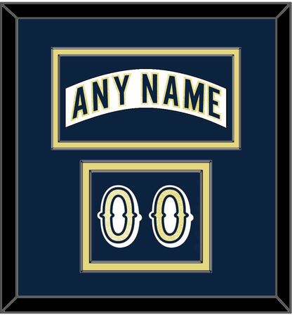 Notre Dame Hockey Nameplate & Number (Shoulder) - Home White - Signature Tier 2