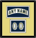 Notre Dame Hockey Nameplate & Number (Shoulder) - Home White - Double Mat 3